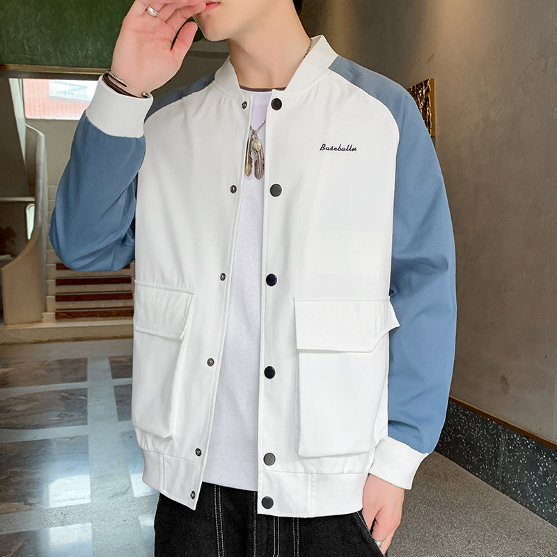 港风外套2021新款韩版潮流秋季宽松帅气工装夹克棒球衣服男装春秋