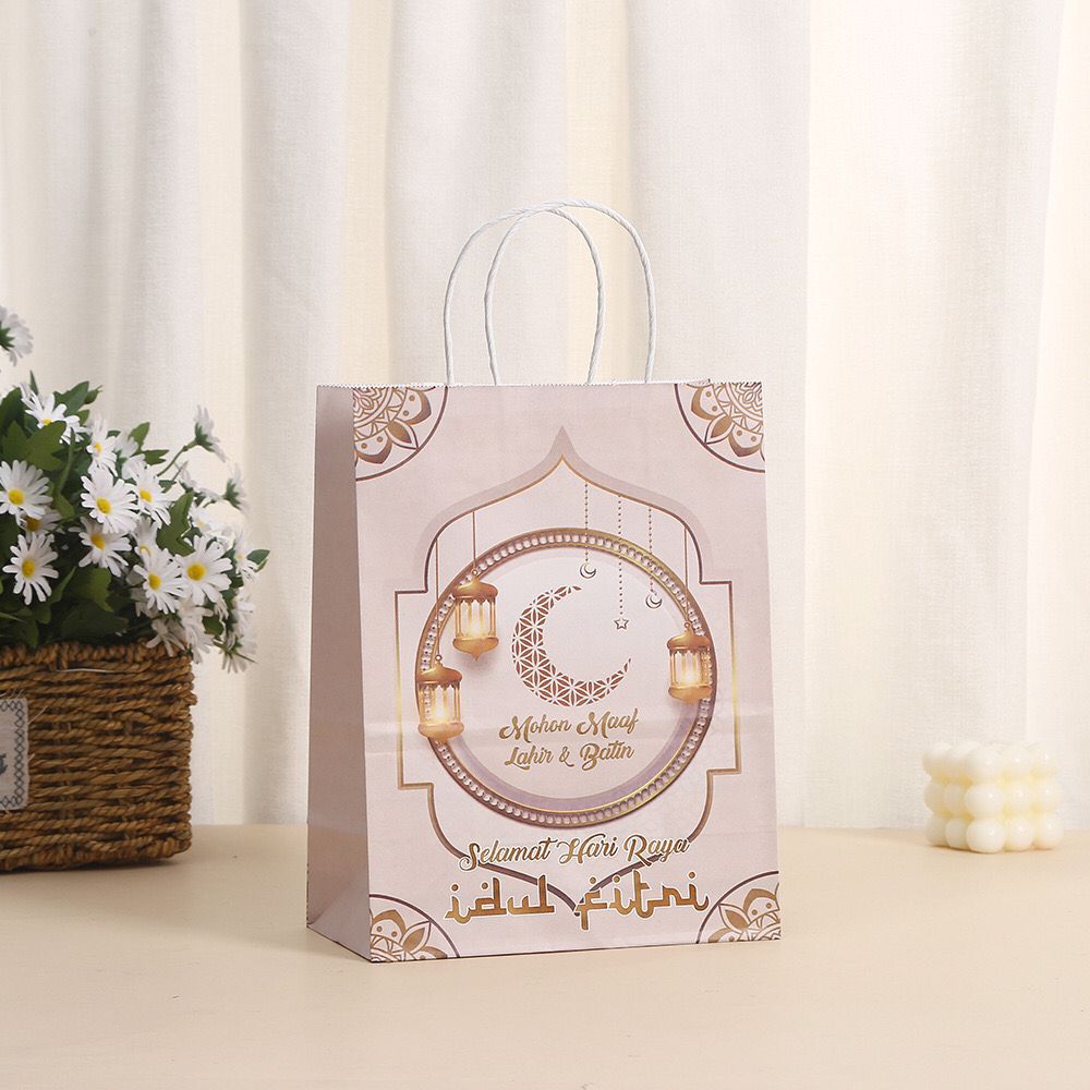 Holiday Gift Malaysia Moon Festival Paper Bag Printing Kraft Paper Portable Paper Bag Wholesale Shopping Mall Shopping Bag Bag