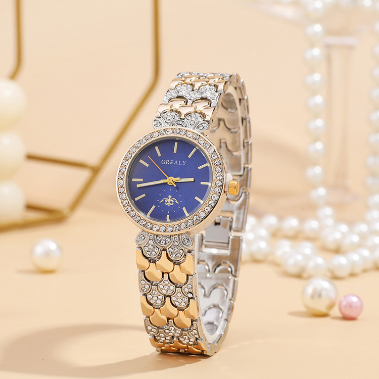 Cross-Border Hot Selling Fashion Diamond Quartz Watch Women's Life Waterproof Trend Steel Watch Light Luxury High-End Sense