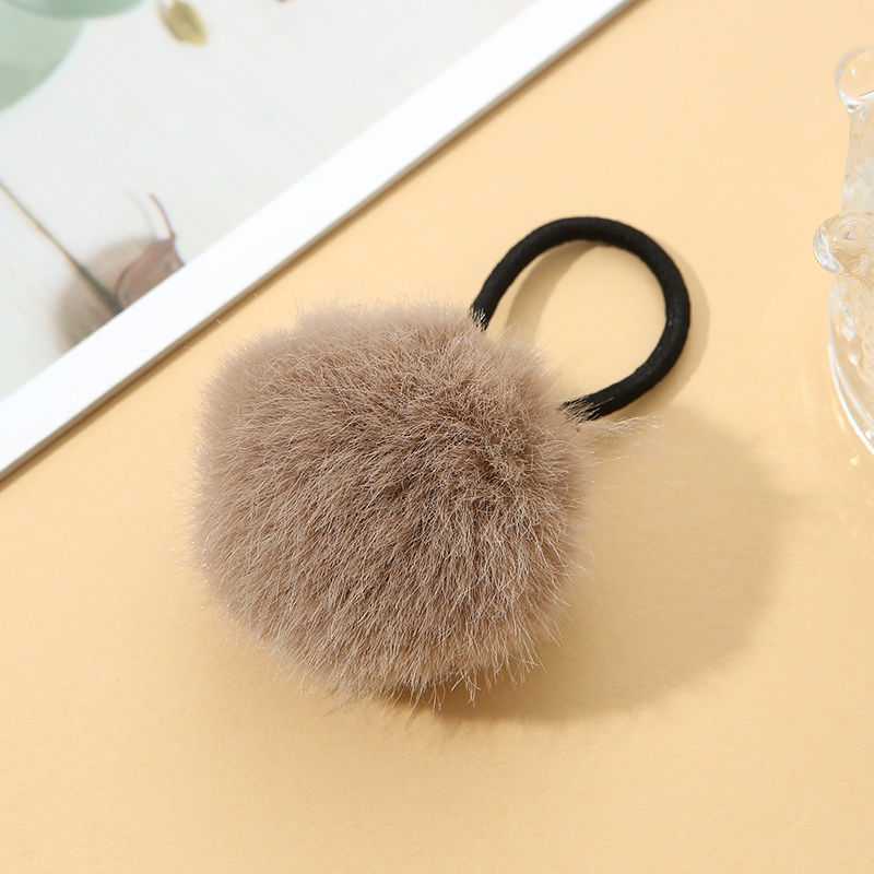 Autumn and Winter Plush Headdress Candy Color Campus Zaihuile Hair Rope Korean Trending Girl Rubber Band Hair Ring Accessories Imitation Fur