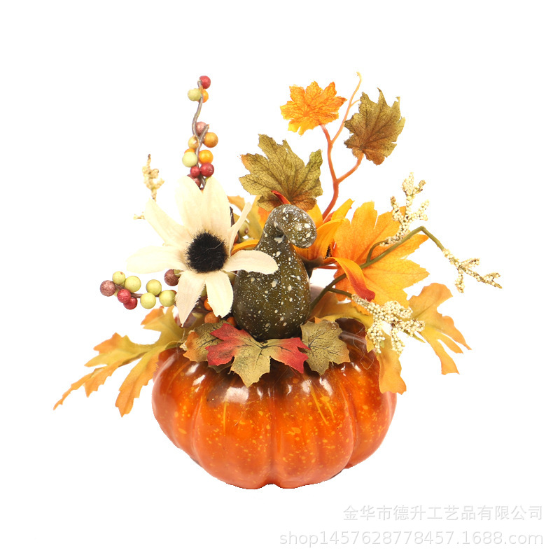 DSEN 2022 Amazon Hot Selling Autumn Color Big Pumpkin Decoration Harvest Festival Halloween Decoration