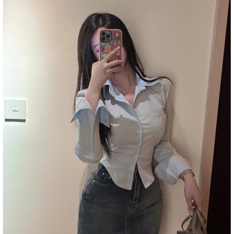 性感显瘦衬衫图片