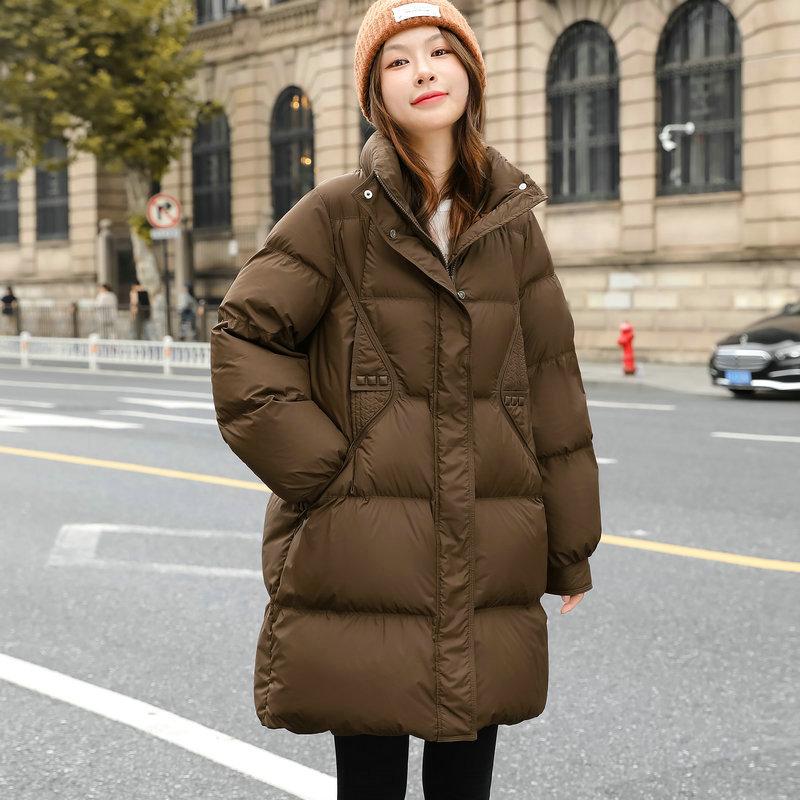 羽绒服女短款2024冬季新品高端韩版女士白鸭绒大码羽绒服平湖批发