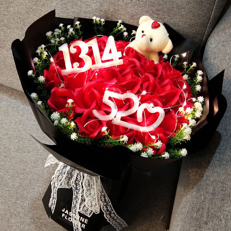 香皂花520礼品生日礼物女生浪漫七夕情人节礼品送女友包邮厂工厂