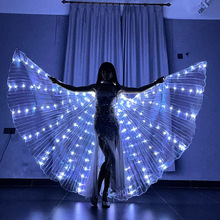 LED发光蝴蝶翅膀背饰儿童成人荧光蝴蝶舞台酒吧演出道具服女