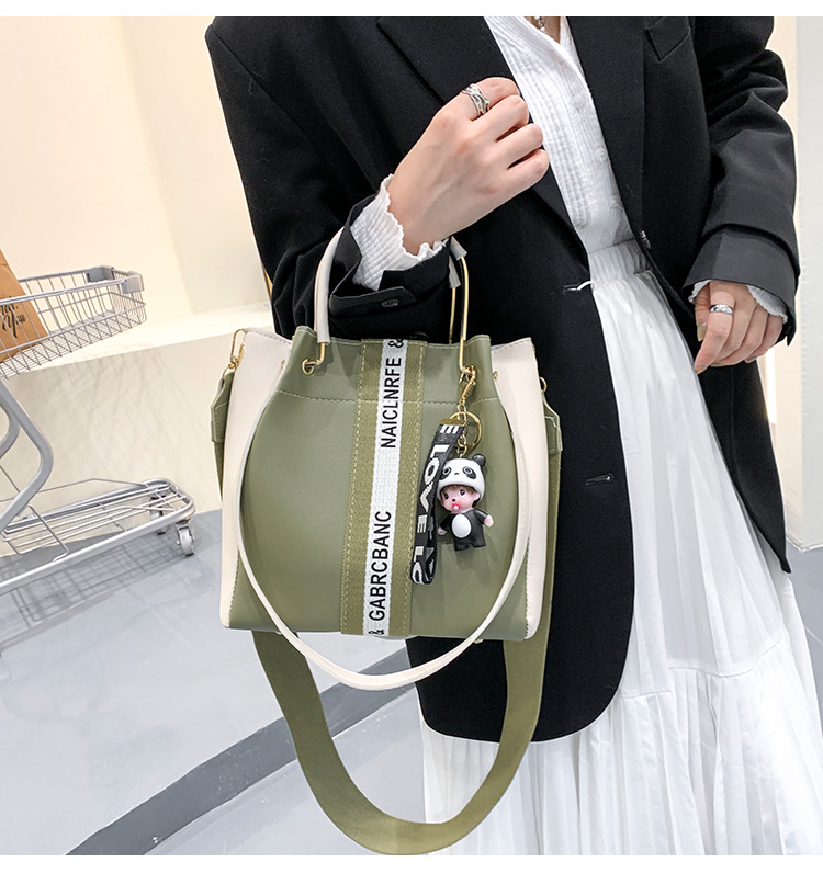 Foreign Trade Popular Textured Women's Bag 2021 Fashionable Ribbon Shoulder Bag Fashionable All-Match Messenger Bag Casual Handbag