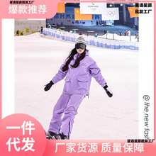 滑雪服套装男女冬季加肥加大单双板防水防风加厚保暖滑雪衣裤套装