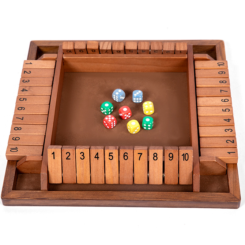 Amazon Wooden Four-Sided Flip Board Game Parent-Child Interactive Game Bar Ktv Toy Entertainment Leisure Drinker's Betting