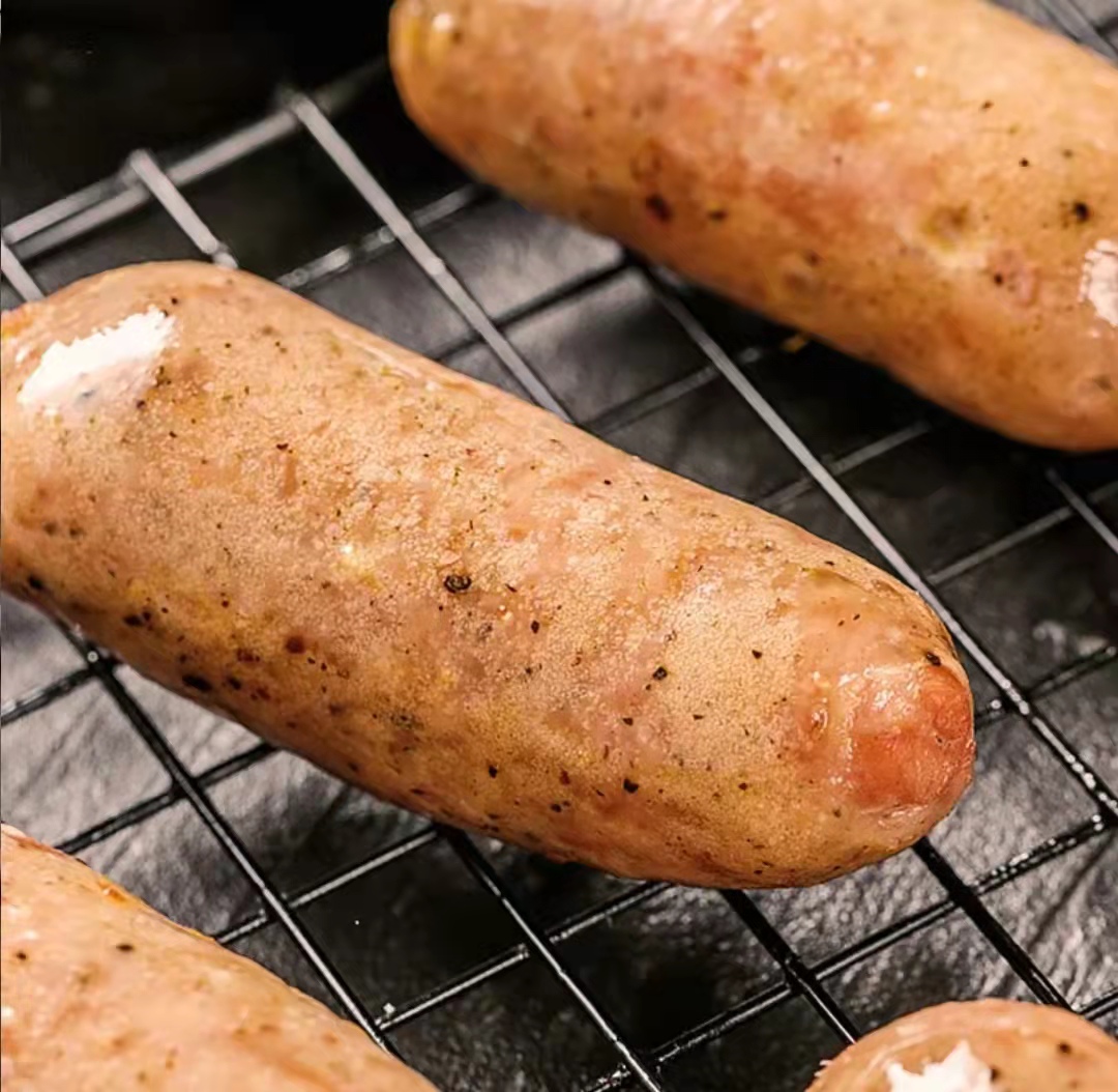 麻六记小汪肠纯肉火山石烤肠小旺肠黑胡椒醇香原味烧烤台湾脆香肠