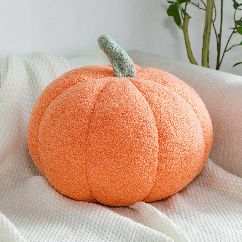 Trending Creative Cute Pumpkin Pillow Plush Toy Super Soft Cushion Sofa Living Room Bay Window Pillow Light Luxury Nordic