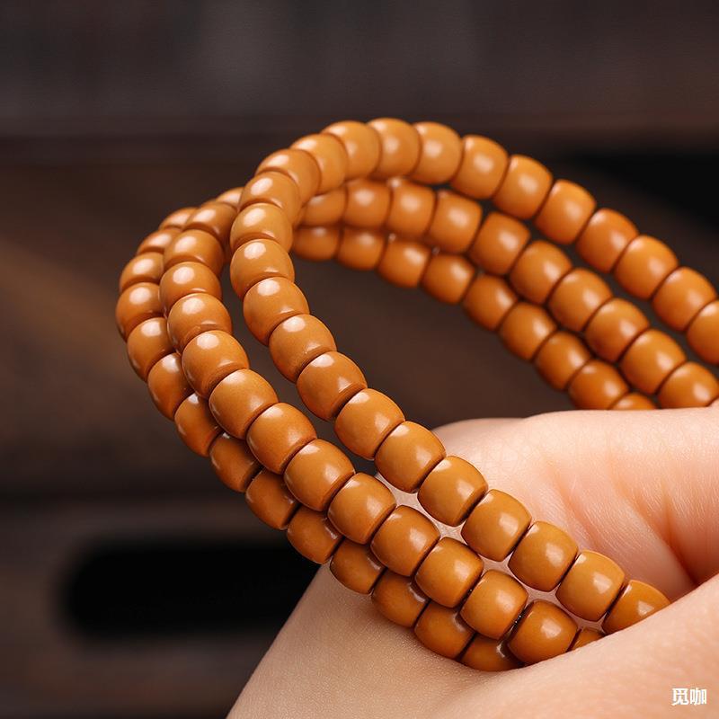 橄榄核核尖直切桶珠手串单圈素籽蜜蜡玛瑙配饰文玩手链-阿里巴巴
