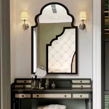 美式复古浴室镜法式自建房子化妆镜洗漱台镜子挂墙柜门卫生间