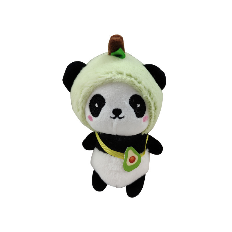 Internet Celebrity Fruit Panda Plush Toy Wholesale Lovely Key Buckle Ornaments Doll Couple Bags Pendant Small Gift