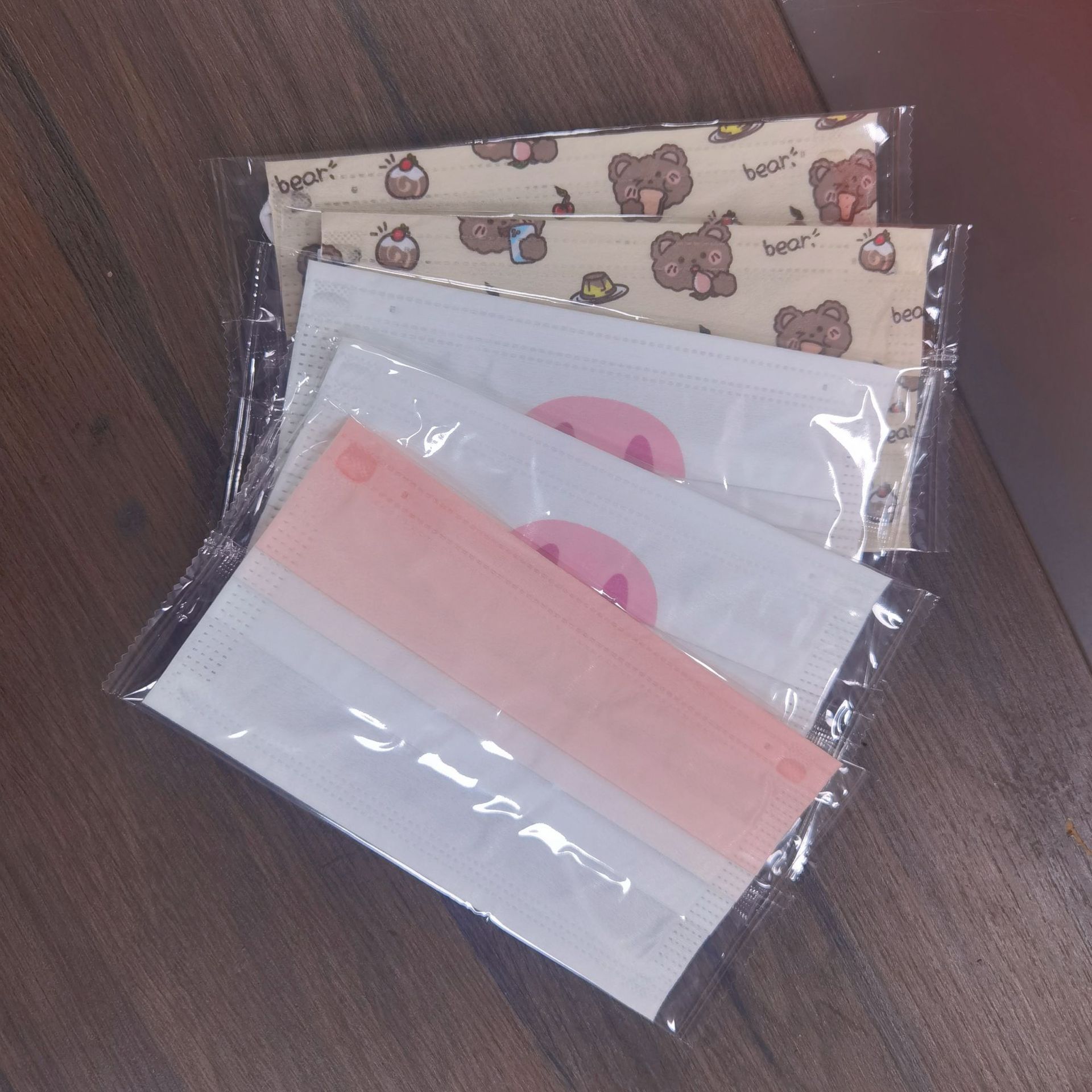 小红书同款渐变粉色川沙妲己达菲玲娜贝尔一次性腮红口罩独立包装