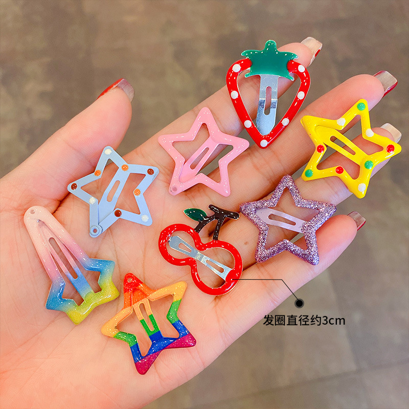 Children's Cute Star Hairpin Bb Clip Broken Hairpin Girls' Hairpin Bangs Clip Baby Headdress Small Five-Pointed Star Clip