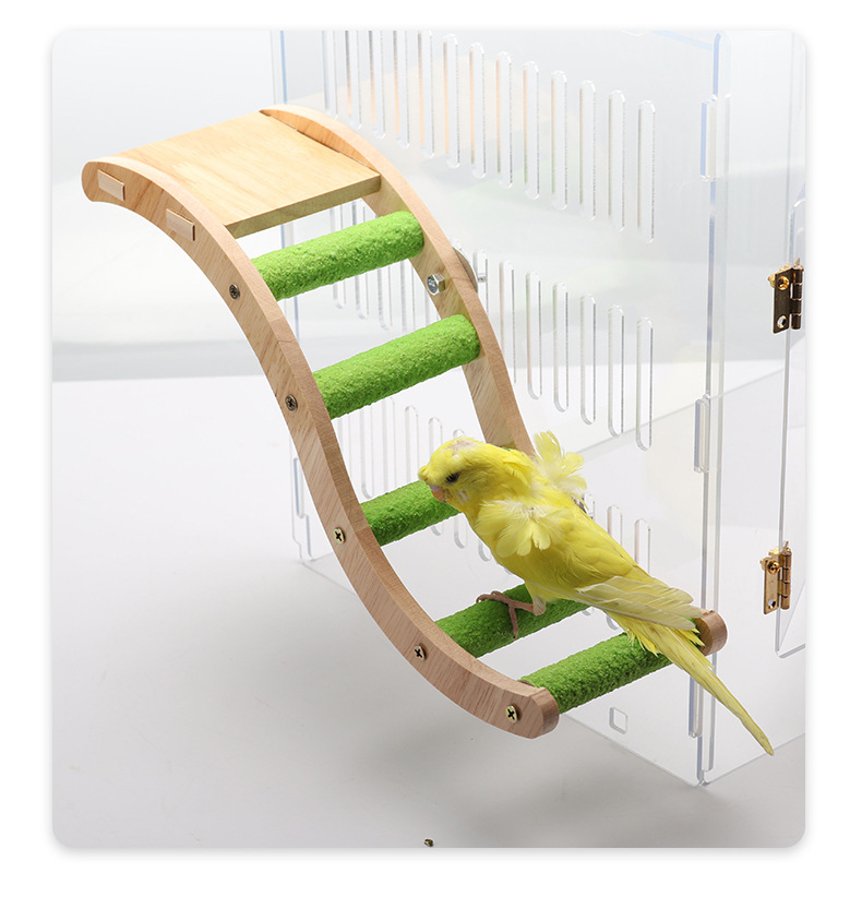 虎皮鹦鹉玩具攀爬绳云梯木梯磨爪牡丹小鸟互动爬梯秋千笼配件用品