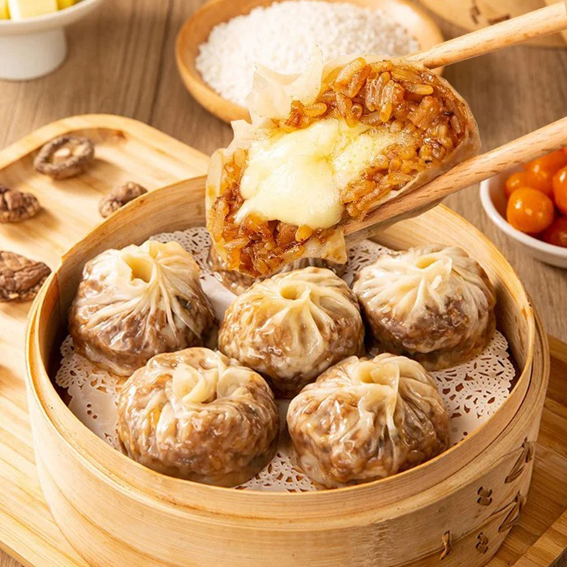 粮觅芝士纸皮烧麦 快手早餐半成品糯米烧卖薄皮速冻早饭加热即食