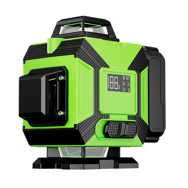 高精度16线激光水平仪包胶防摔贴墙贴地一体机激光红外线划线打点