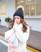 新款纯色毛球帽子 女款韩版保暖针织帽 百搭头套厂家现货供应