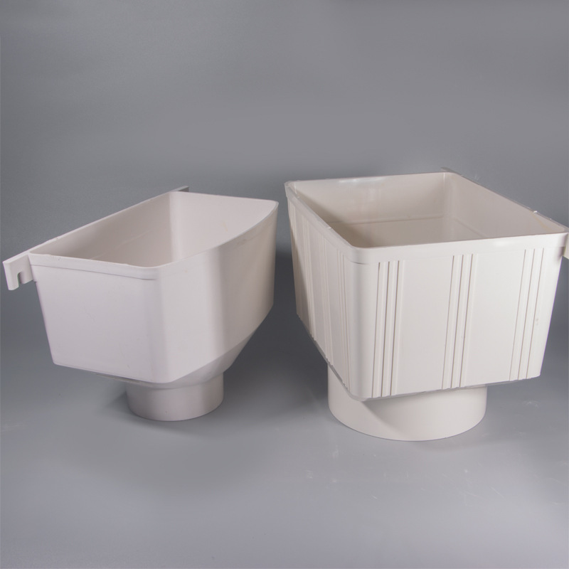 pvc雨水斗 侧排带耳落水口方形110排水塑胶管件厂家批发