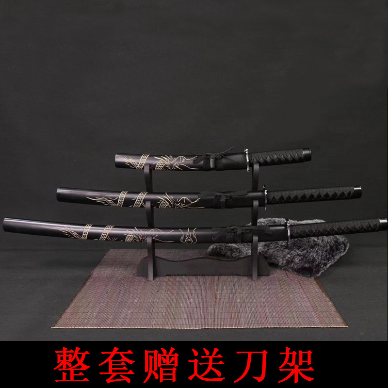 龙泉市刀剑一体锻打碳钢套装冷兵器影视道具收藏摆设剑批发未开刃