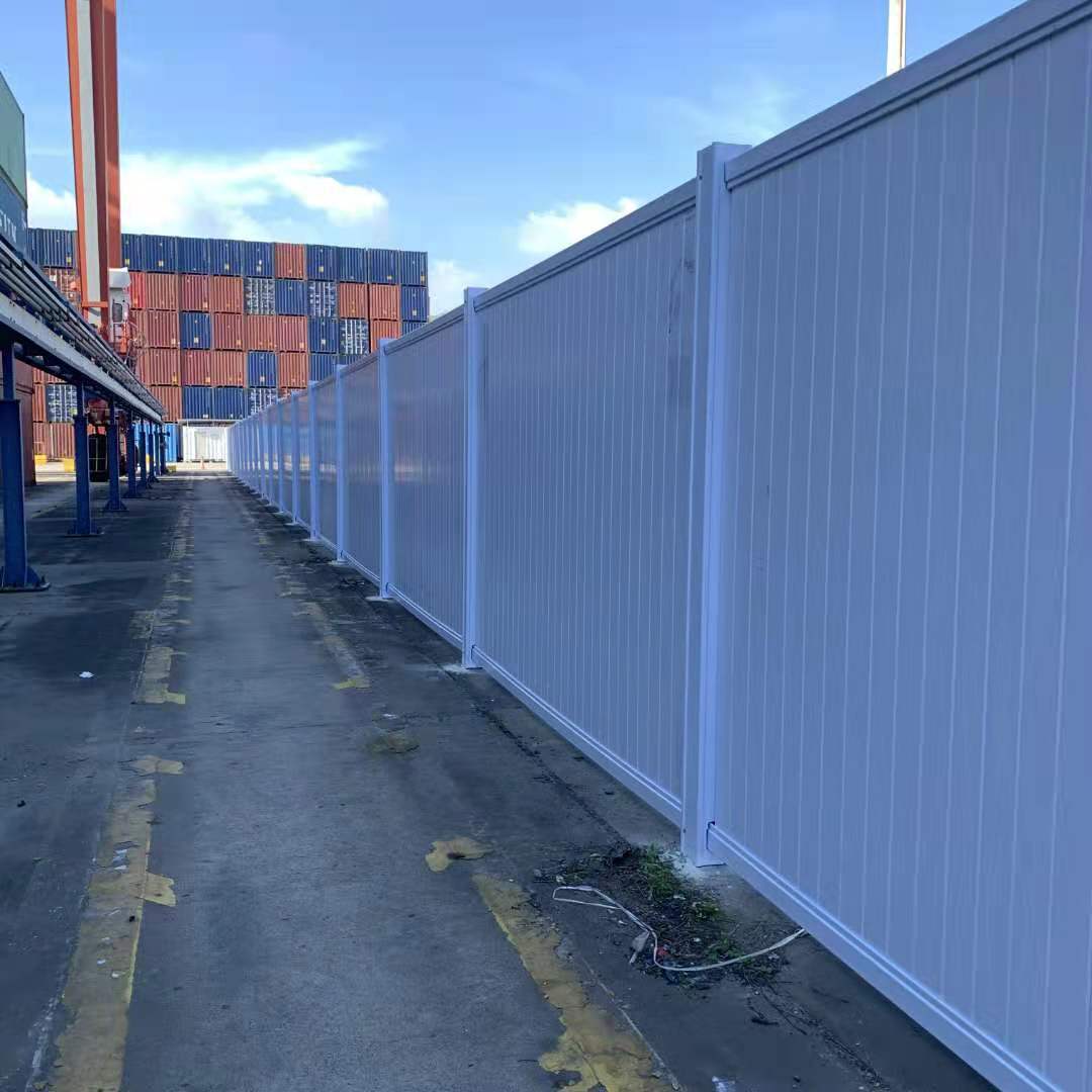 pvc市政工程围挡 道路施工隔离防护围挡建筑工地蓝白色塑料围挡板