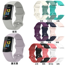 适用fitbit charge6手环胶表带 fitbit charge5表带官方同款表带