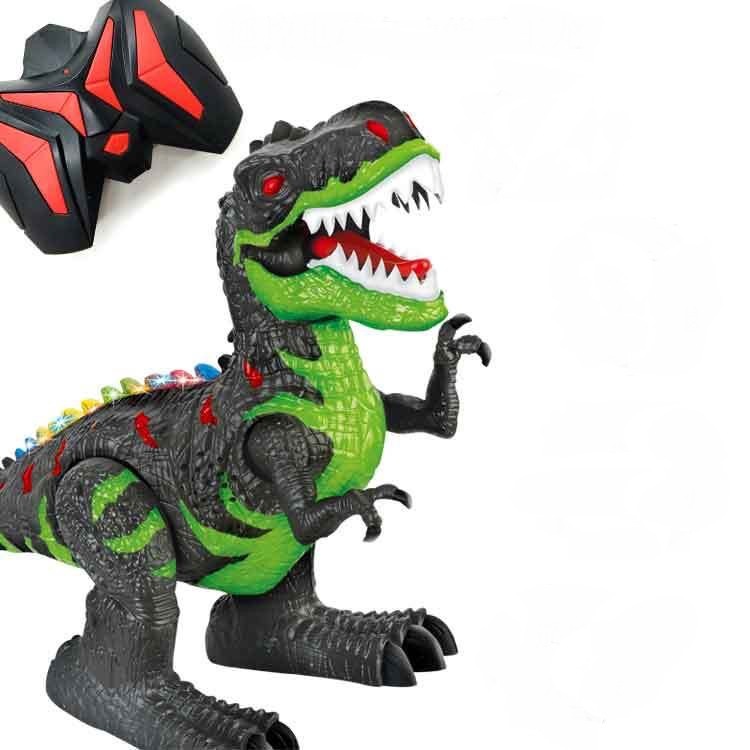 儿童恐龙玩具电动遥控霸王龙会走路发光发声仿真恐龙模型玩具批发