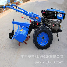 12马力柴油微型旋耕机小型两轮农用手扶耕作机运输犁地手扶拖拉机
