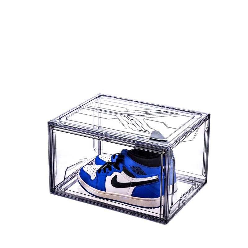 Assembled Sneakers Storage Box Transparent Basketball Shoes Shoe Box Collection Display Shoe Cabinet Sneakers Flip Men's