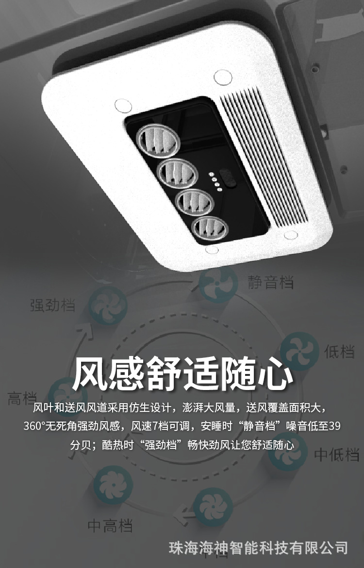 外贸热销格力驻车空调超薄一体式24v单冷顶置空调适用货车大巴