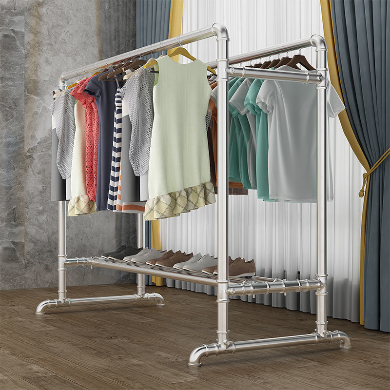 户外晾衣架镀锌钢管简易落地室水管晒被阳台家用挂晒小额代发