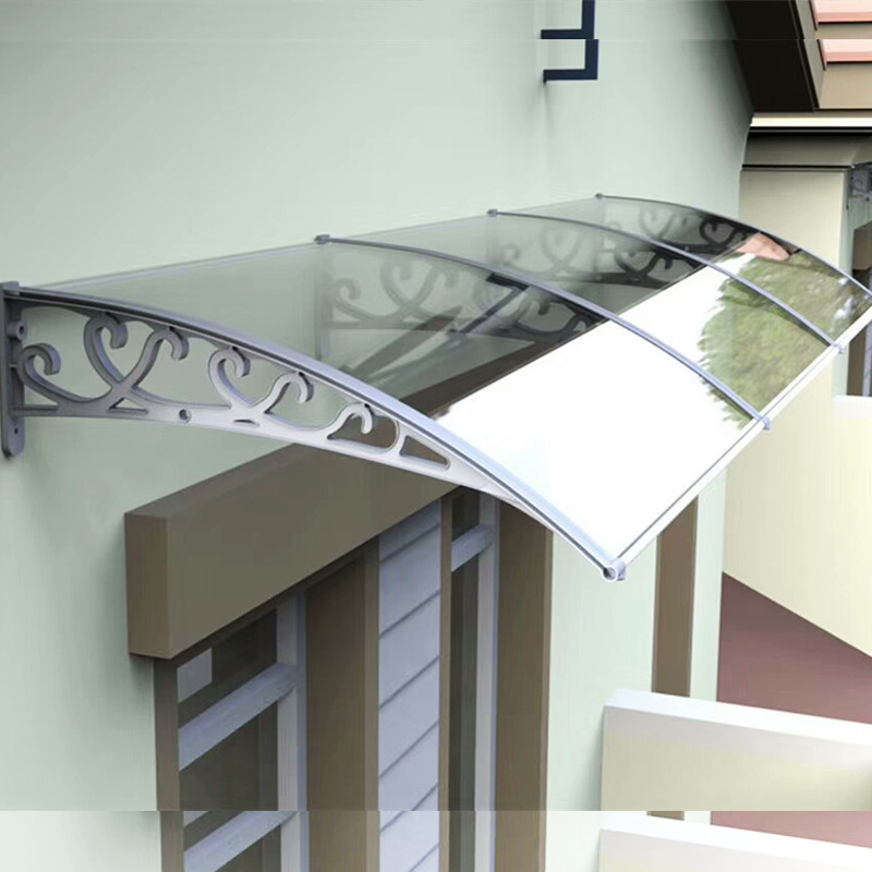 铝合金露台篷阳台雨棚弧型雨篷通道篷窗台篷门头庭院遮阳雨棚厂家