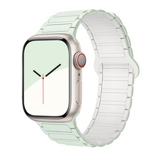 适用苹果手表表带appleiWatchs98se手表带765ultra2硅胶磁吸表帯