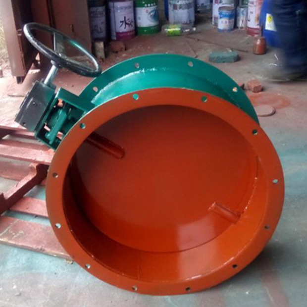 手动通风蝶阀 涡轮多轴圆风门 碳钢不锈钢手动气动调风阀