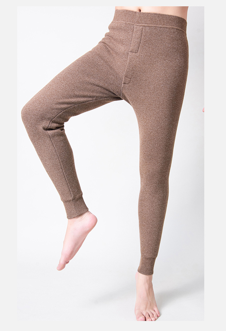 羊绒裤中老年冬季男大码加绒加厚保暖护腰护膝羊毛宽松女裤棉裤