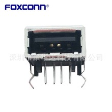 Foxconn/富士康UB1113C-K1-4F USB2.0 母座不卷边 全包 4PIN 插板