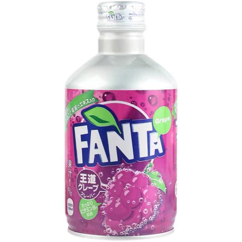 日本进口fanta芬达葡萄汁饮料可口可乐子弹头巨峰果汁饮品 300ml