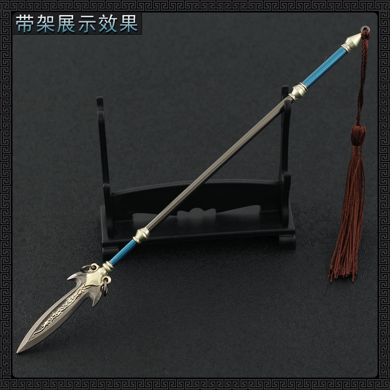 三国马超兵器 张飞丈八蛇矛 吕布方天画戟兵人武器道具模型未开刃