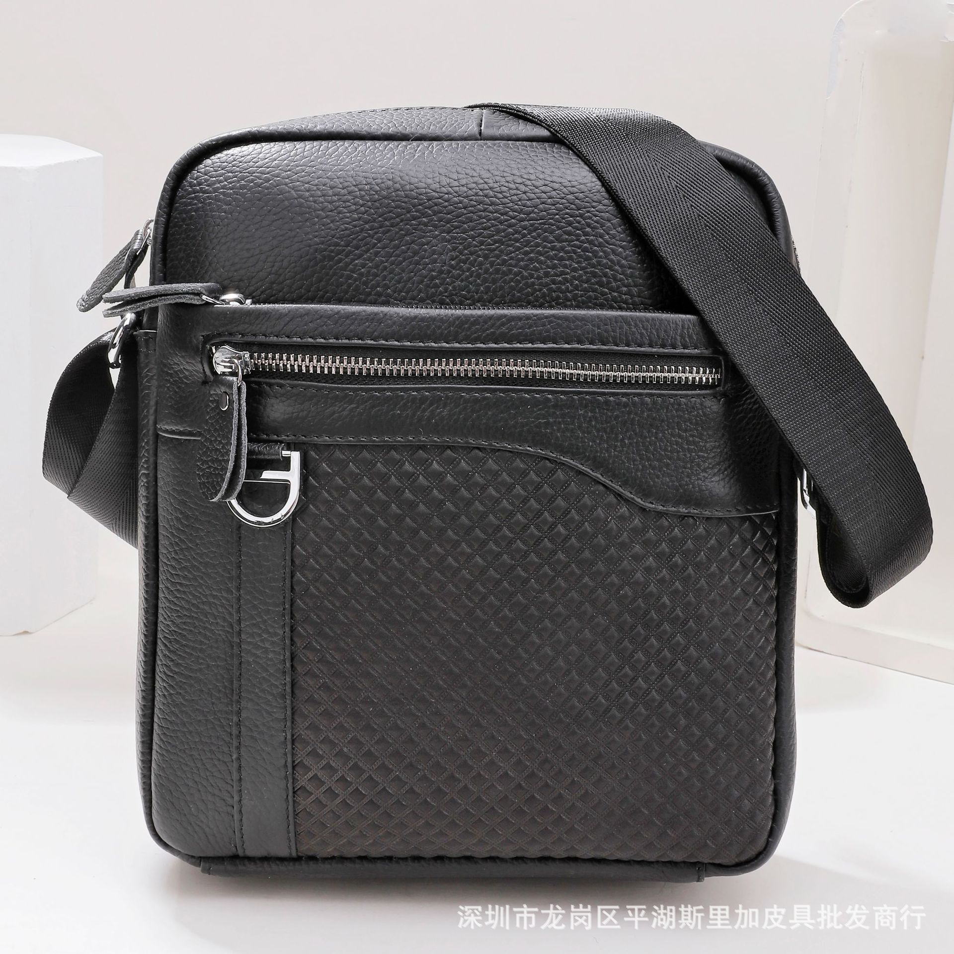 单肩包男士包包头层牛皮真皮包商务休闲简约小包小背包斜挎包男包