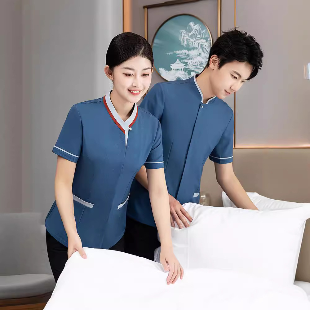 保洁工作服长袖套装女物业酒店宾馆服务员清洁工阿姨保洁服春秋装