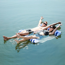 双人浮排充气浮床水上躺椅可折叠浮床 双人充气浮排水上漂浮吊床