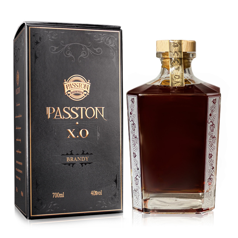 法国进口40度洋酒派斯顿方樽xo白兰地700ml