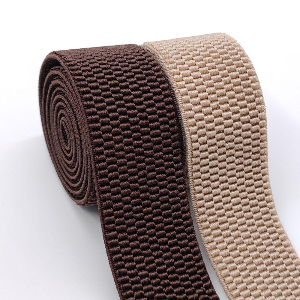 4cm玉米纹彩色涤纶松紧带无梭包边腰带弹力橡筋织带坦克纹厂辅料