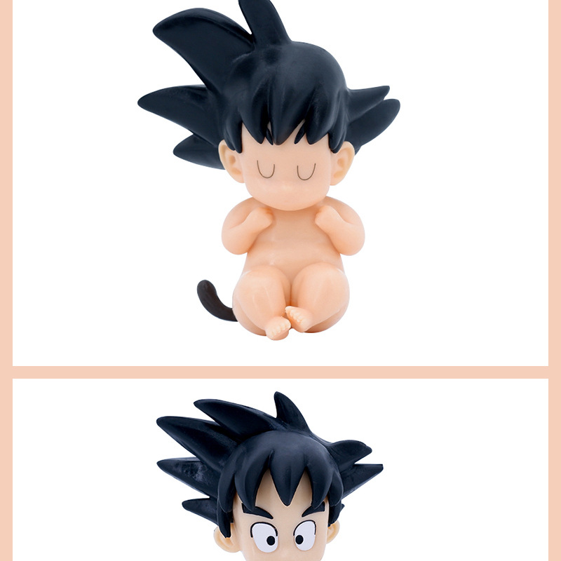 七龙珠童年版迷你洗澡光屁屁浴巾孙悟空婴儿人偶模型手办动漫周边