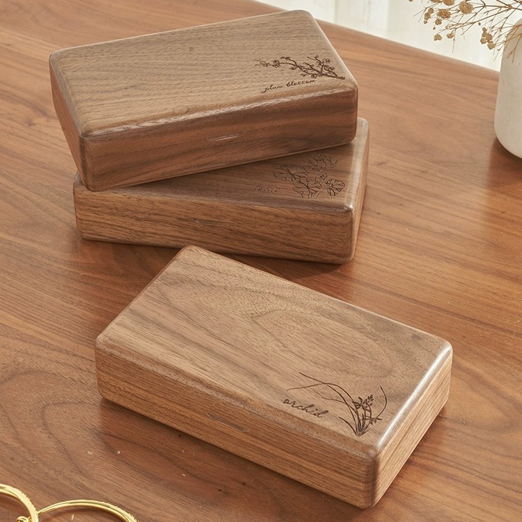 木质便携首饰盒家用精致珠宝收纳盒项链耳钉戒指手饰品盒-阿里巴巴