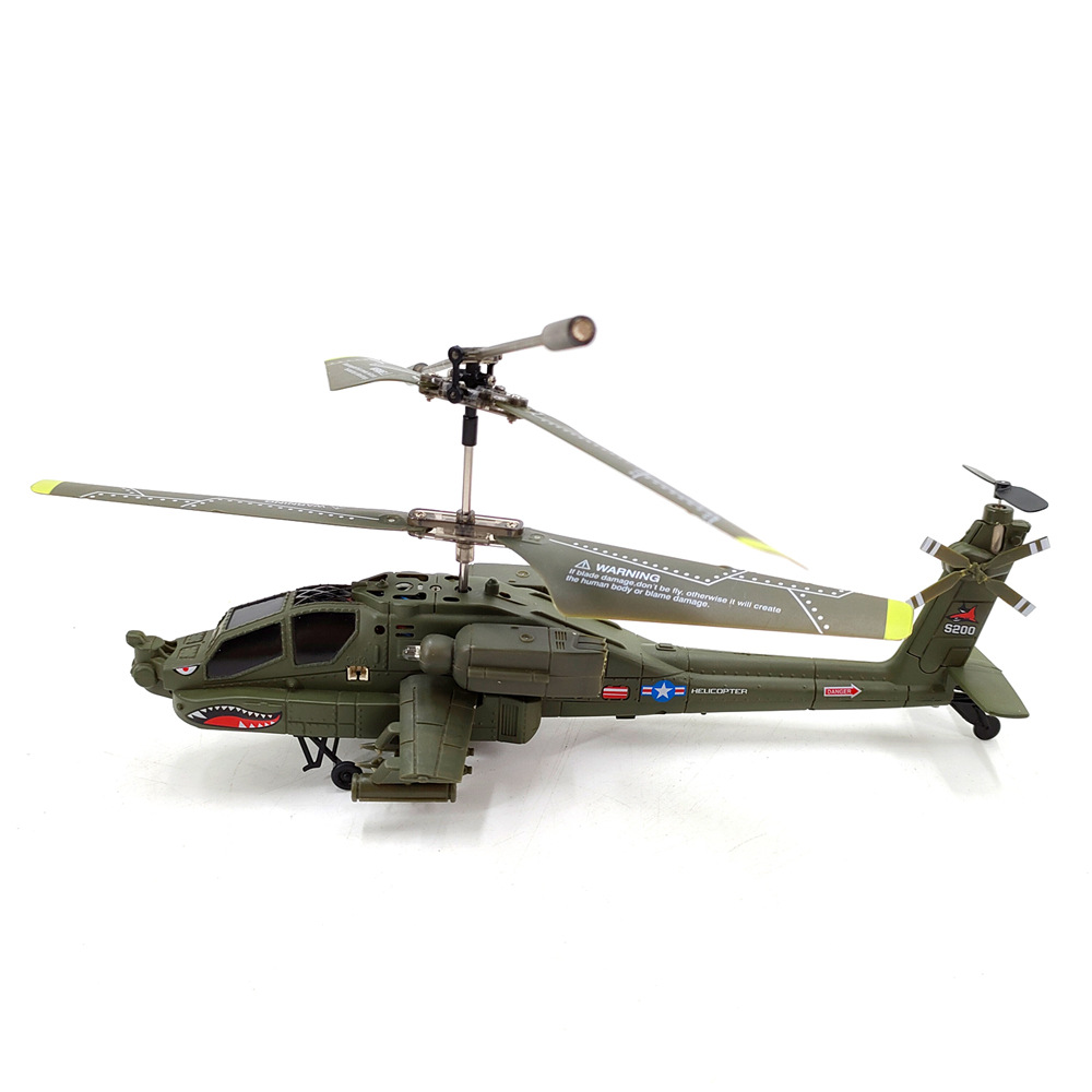 跨境新品仿真阿帕奇双桨直升机多功能遥控电动飞机玩具礼物