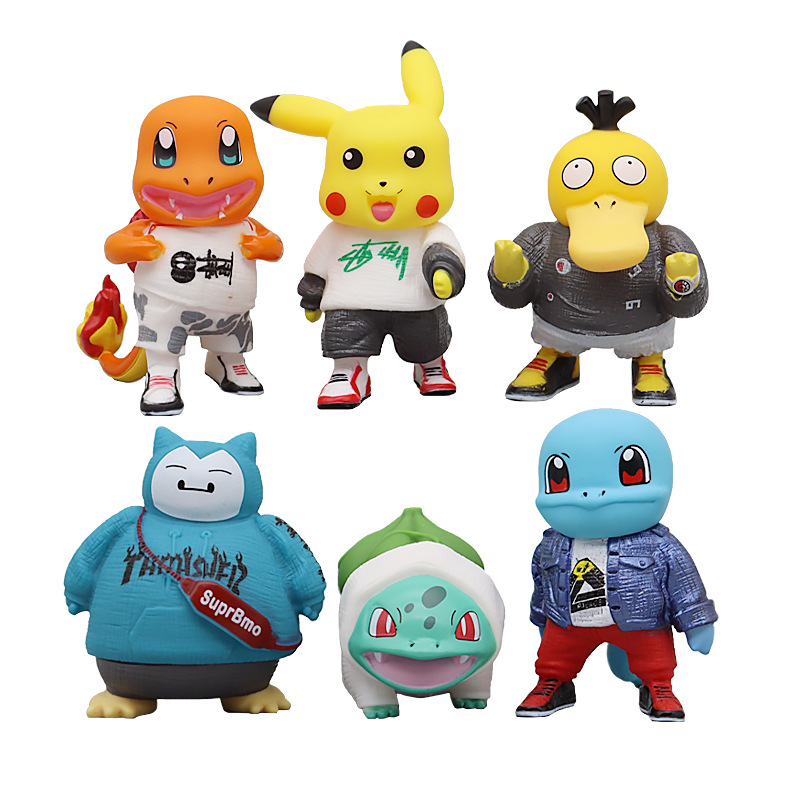 5 Generation 6 Pet Elf Anime Garage Kits Trendy Clothes Pikachu Psyduck Charmander Pokémon Fashion Play