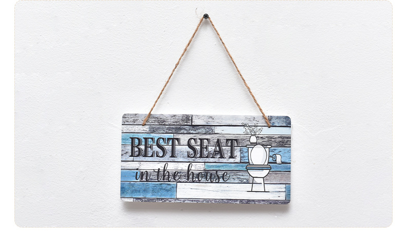 创意木制家居挂件 木质咖啡厅卧室麻绳挂牌门牌厨房客厅摆件