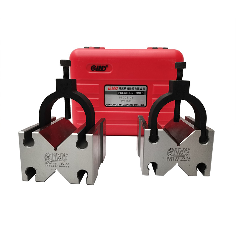 台湾精展附夹v型台55006/55008-pv100/150/200固定夹圆棒校正夹具